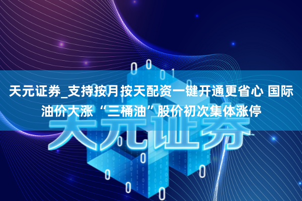天元证券_支持按月按天配资一键开通更省心 国际油价大涨 “三桶油”股价初次集体涨停
