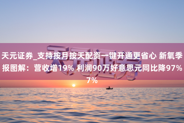 天元证券_支持按月按天配资一键开通更省心 新氧季报图解：营收增19% 利润90万好意思元同比降97%